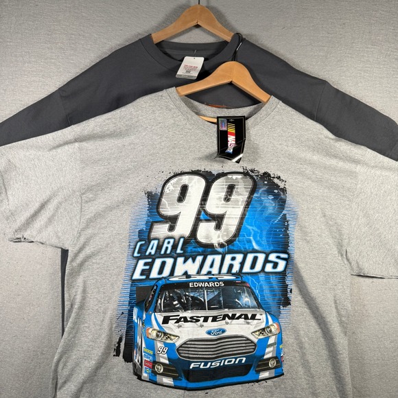 NASCAR Carl Edwards T-Shirt Bundle 2XL Grey Fastenal 99 Charcoal Arris 19‎ NEW
